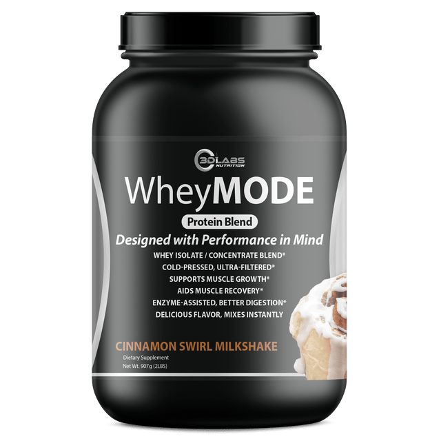 3D Labs Nutrition WheyMode Cinnamon Swirl Whey Protein ā Front