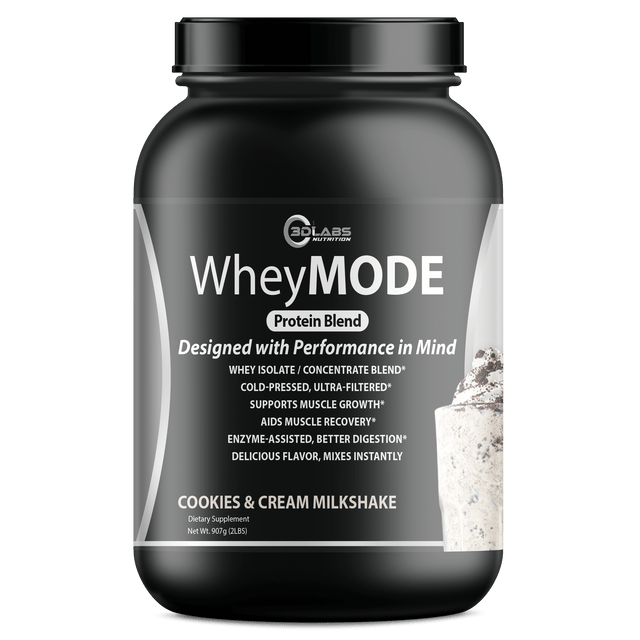3D Labs Nutrition WheyMode Cookies & Cream Whey Protein ā Front