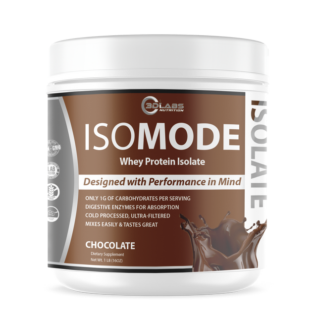 3D Labs Nutrition IsoMode Chocolate Whey Protein Isolate ā Front