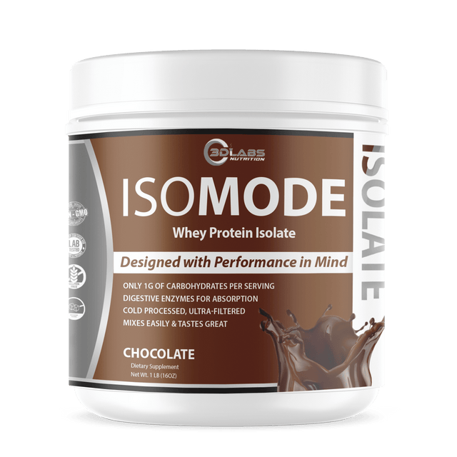 3D Labs Nutrition IsoMode Chocolate Whey Protein Isolate ā Front