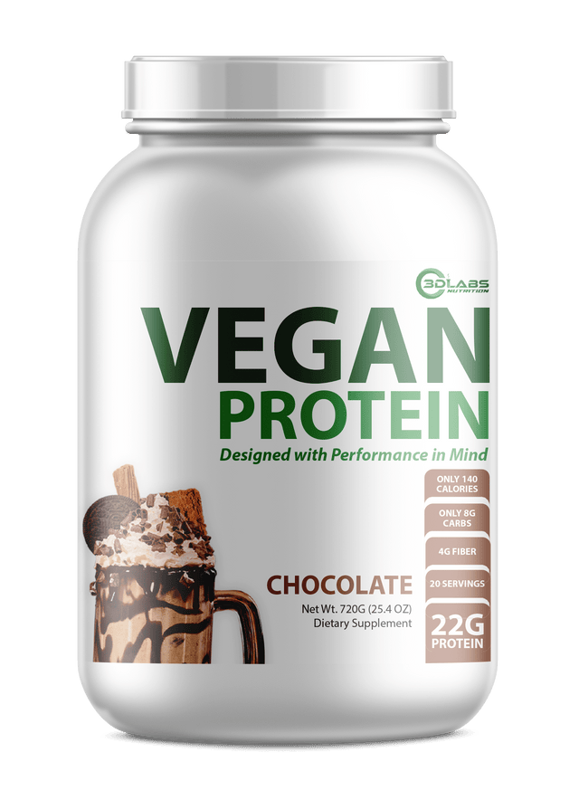 3D Labs Nutrition Vegan Protein Chocolate ā Front