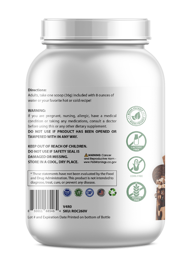 3D Labs Nutrition Vegan Protein Chocolate ā Left Label View