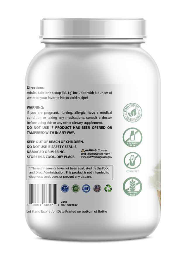 3D Labs Nutrition Vegan Protein Vanilla ā Left Label View