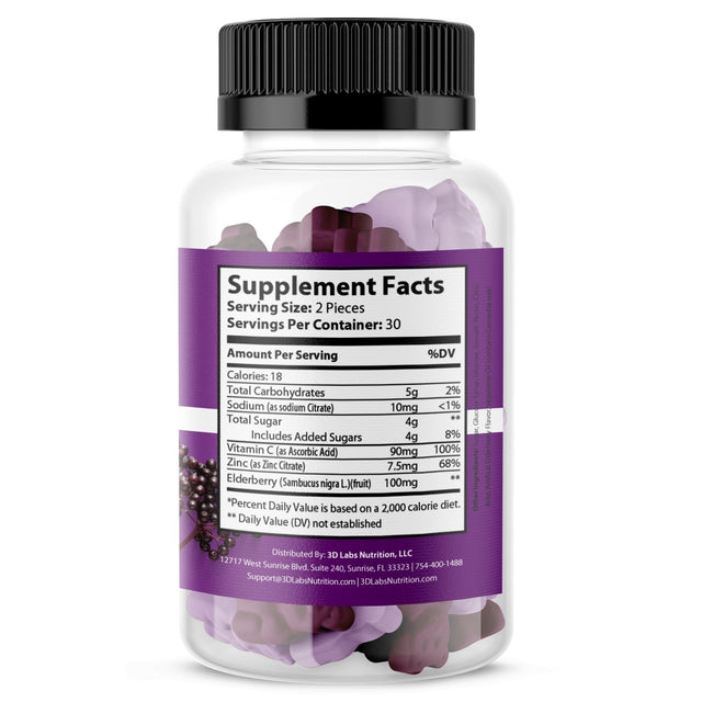 3D Labs Nutrition Daily Immune Gummies