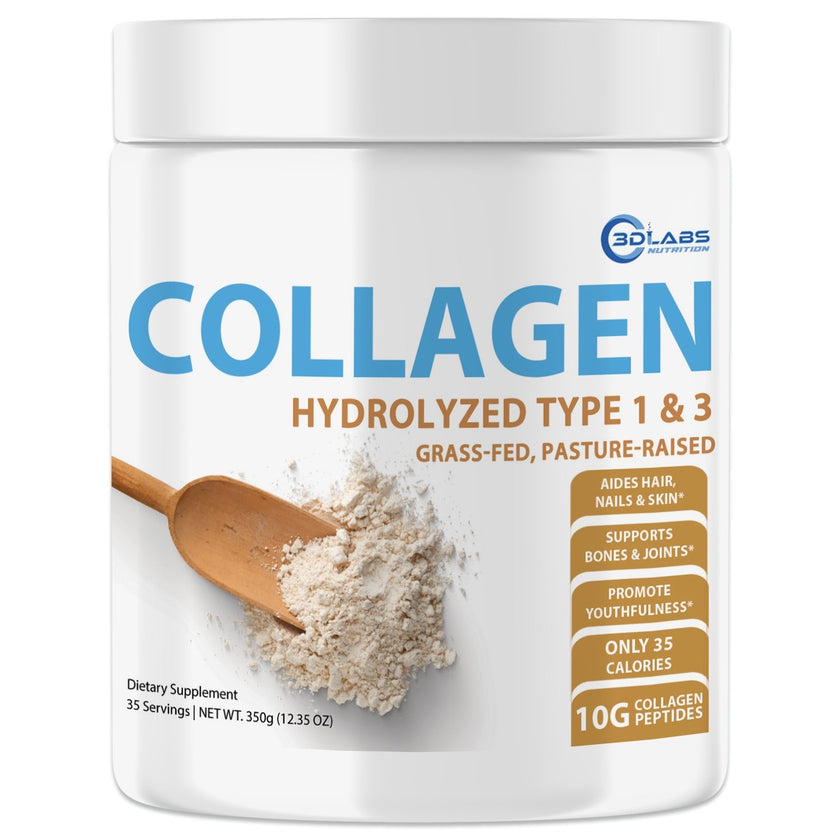 3D Labs Nutrition's Hydrolyzed Collagen Powder - Type 1 & 3